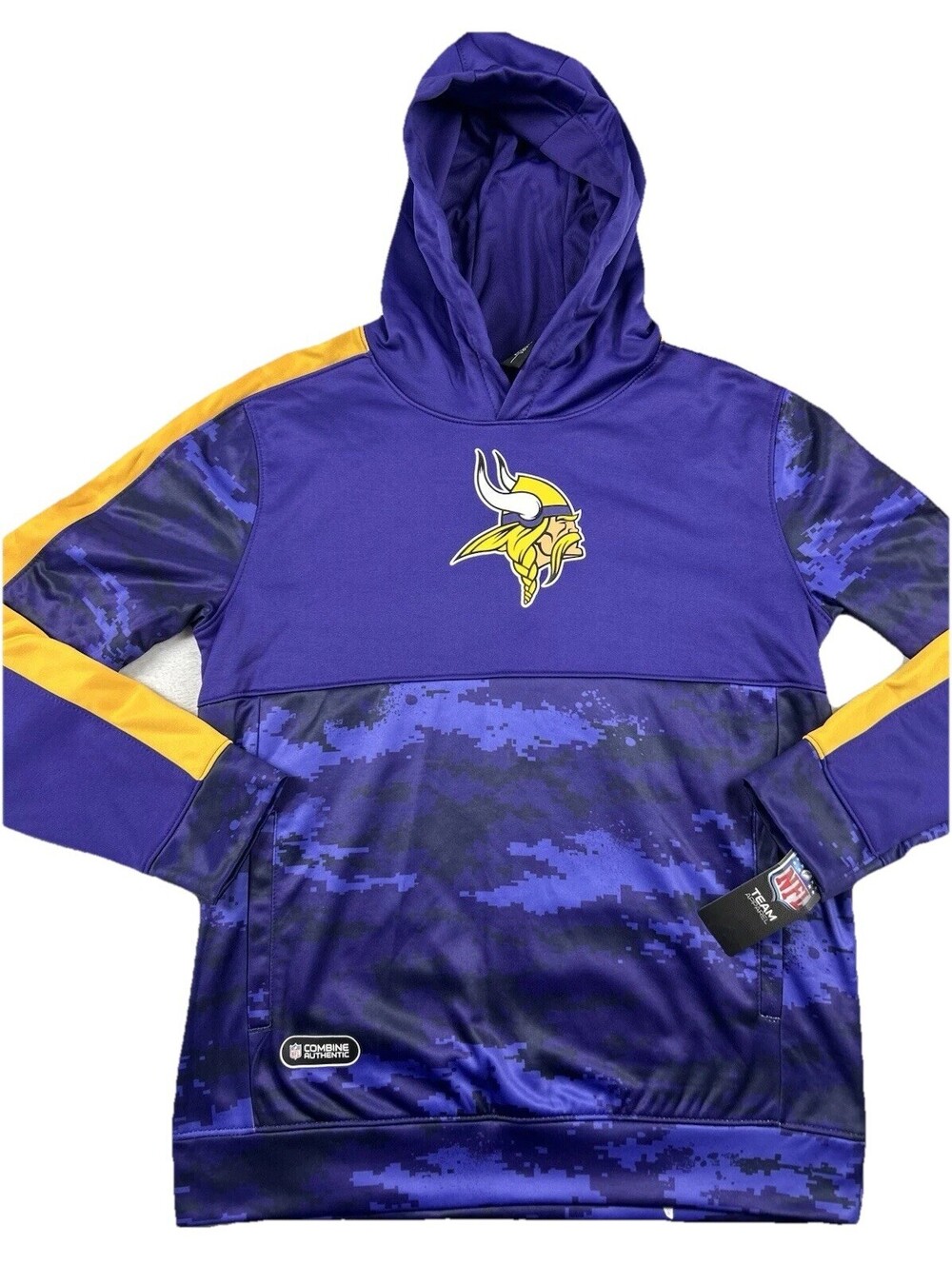 Minnesota Vikings Hoodie Youth Large Purple/Gold NFL Team Apparel Sweatshirt